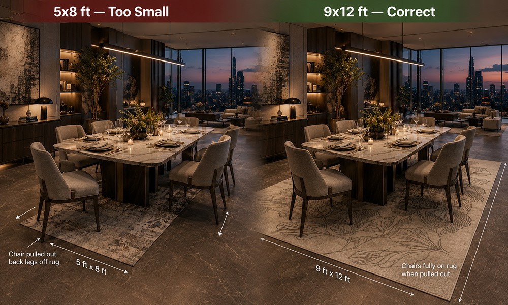 Dining Room Rug Size Guide